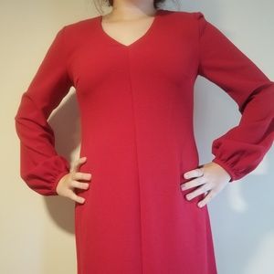 Red dress - business, cocktail, work, date